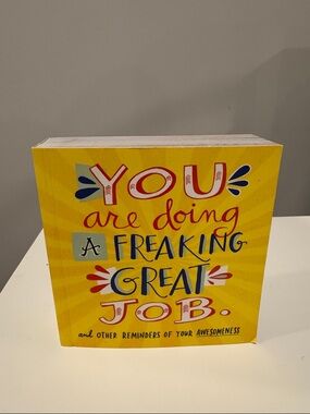 You Are Doing a Freaking Great Job - Bright Yellow Inspirational Book